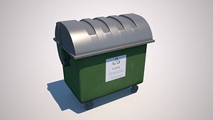 3D model rubbish dumpster