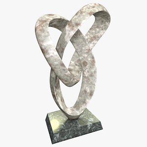 Abstract marble knot table decor