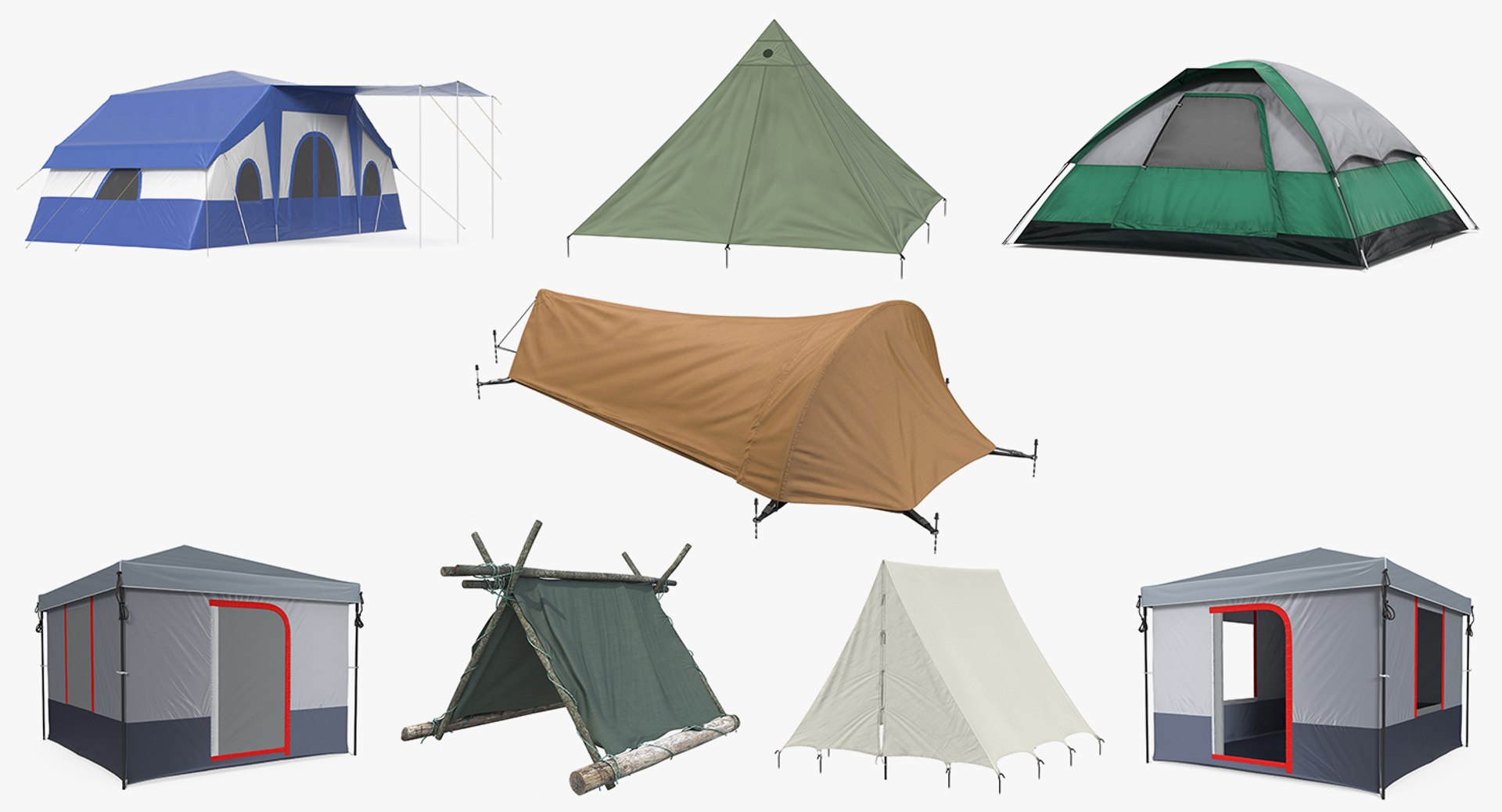camping tents 4 3D model https://p.turbosquid.com/ts-thumb/xK/5g2PkU/TedwRjyY/campingtentscollection43dsmodel002/jpg/1557818247/1920x1080/fit_q87/12aa9fdd52609a92f6693ffa8f10563fd2ac3743/campingtentscollection43dsmodel002.jpg