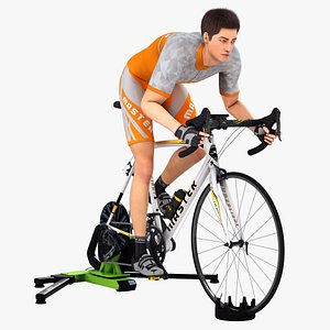 3D model animations cyclist