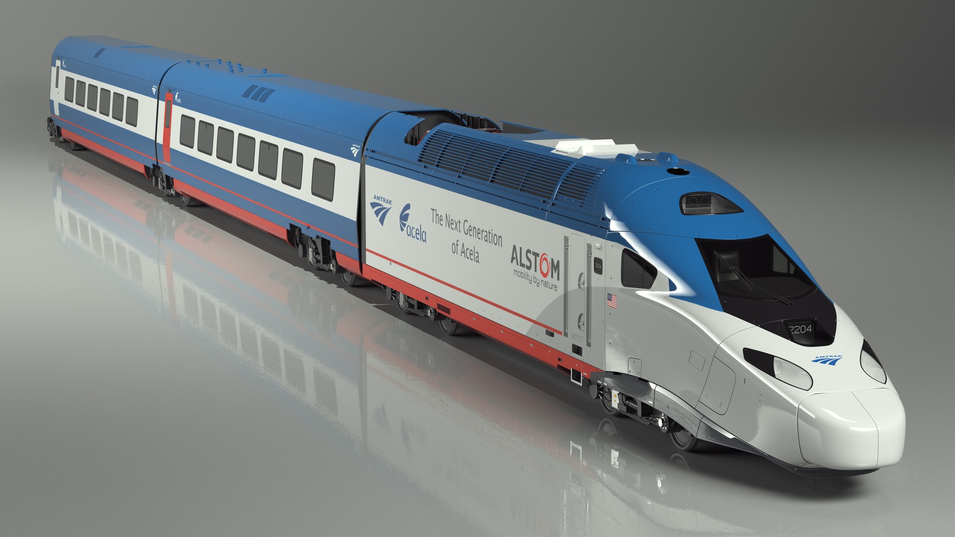 Train Amtrak Alstom Avelia Liberty Rigged 3D model - TurboSquid 2102925