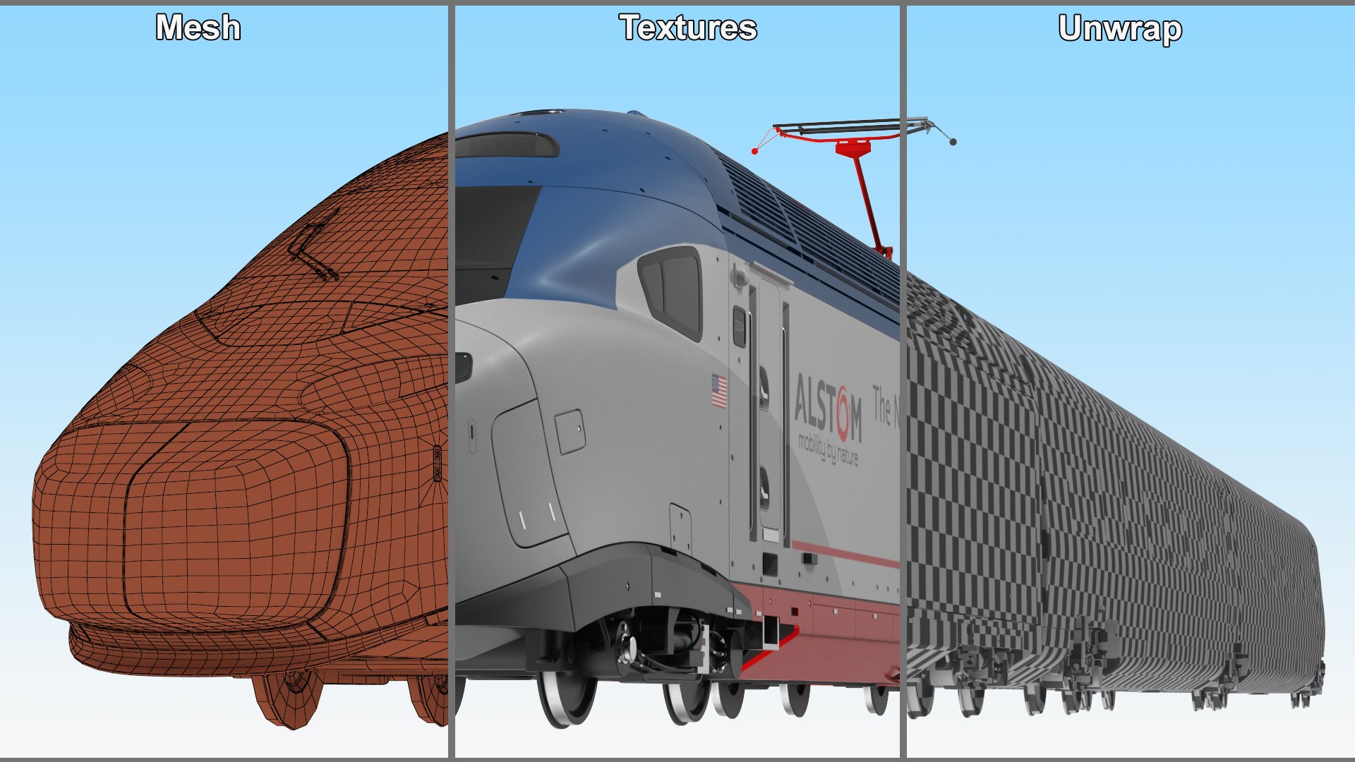 Train Amtrak Alstom Avelia Liberty Rigged 3D model - TurboSquid 2102925