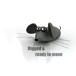 cartoon mouse rigged 3d max
