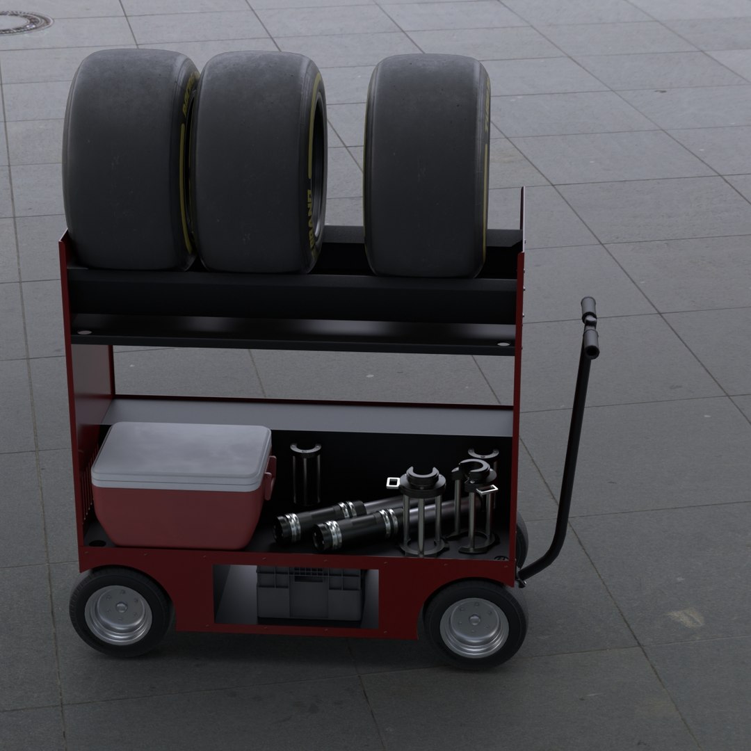 Tire Rack Cart 8 3D Model - TurboSquid 2301192