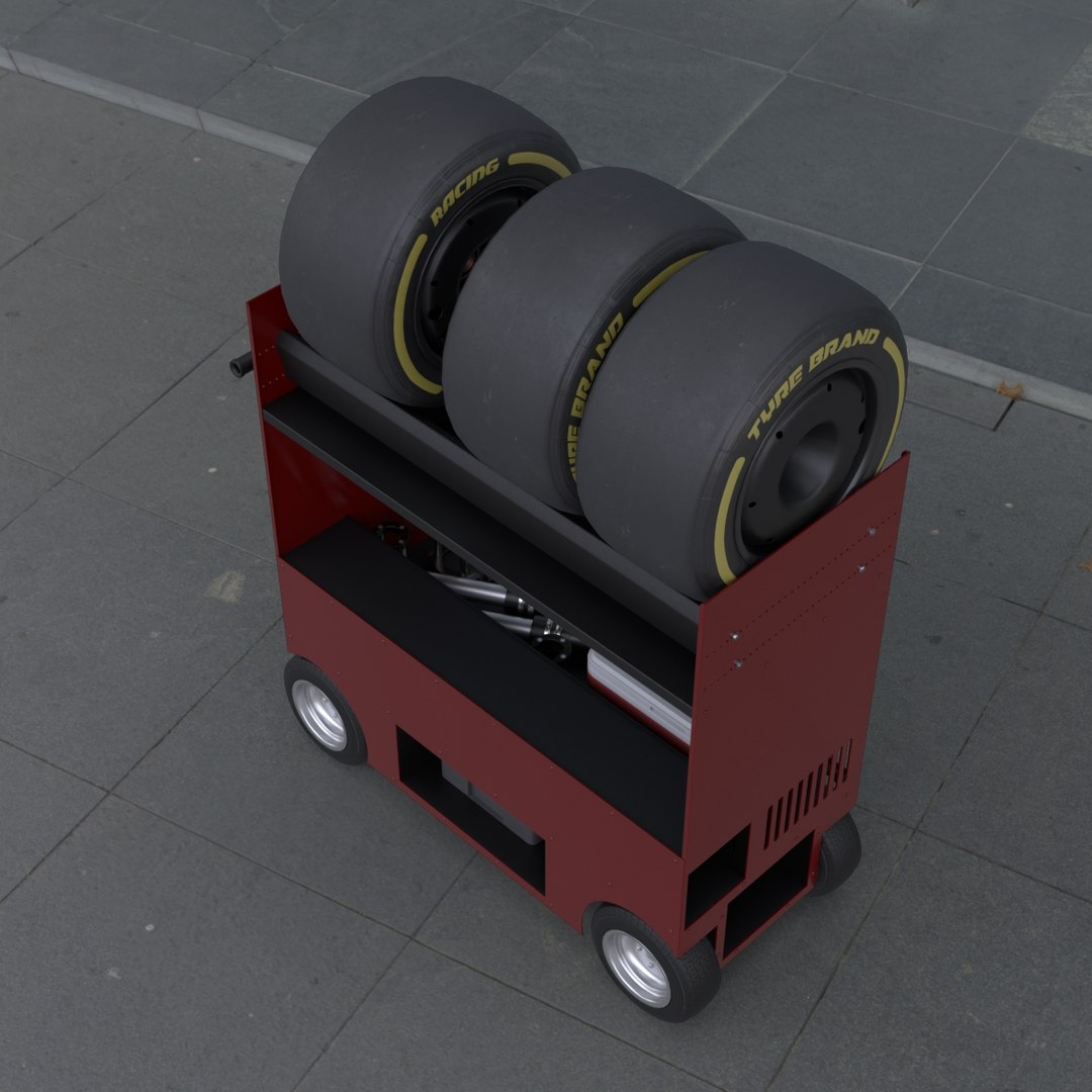 Tire Rack Cart 8 3D Model - TurboSquid 2301192