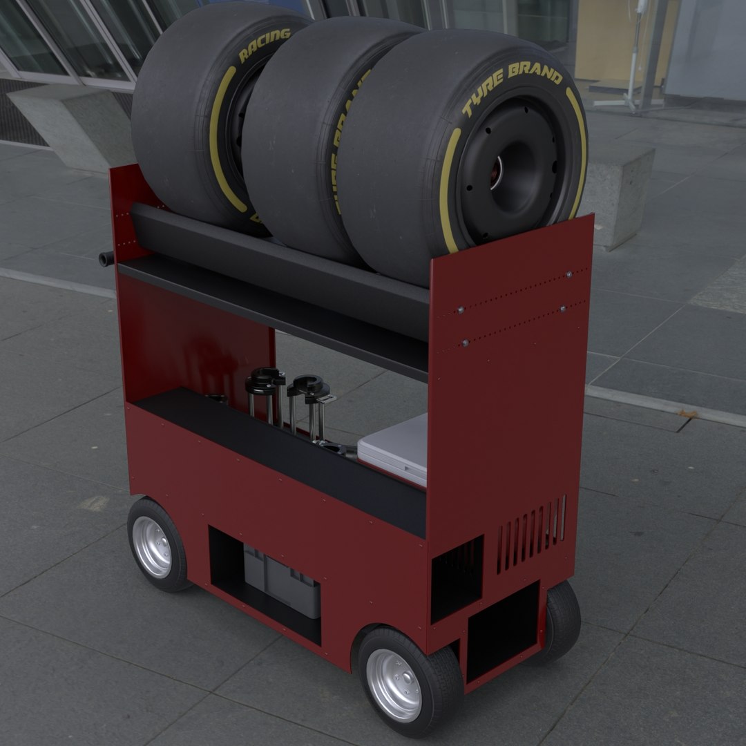 Tire Rack Cart 8 3D Model - TurboSquid 2301192