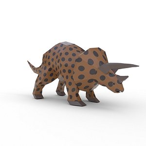 3D triceratops dinosaur