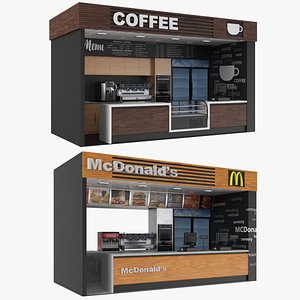 Two Commercial Kiosks 3D model