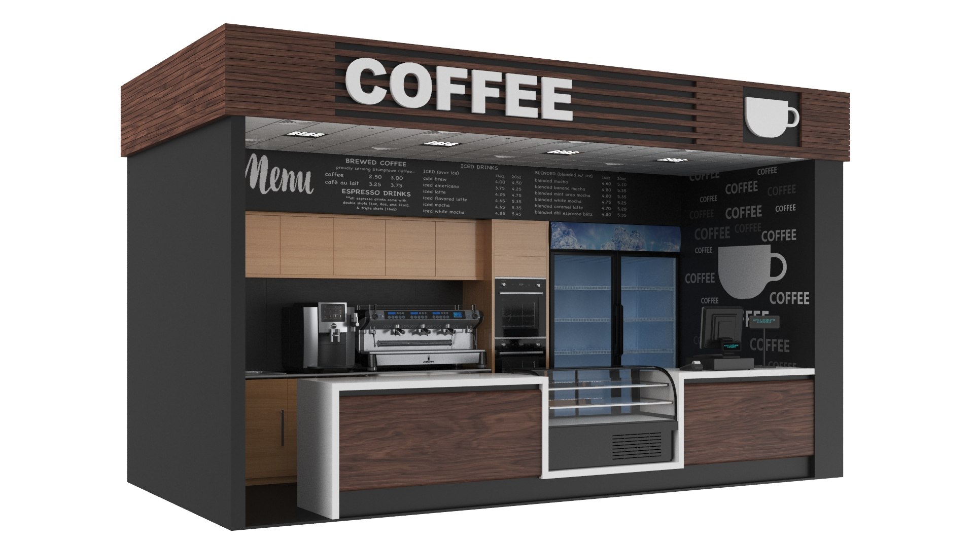 Two Commercial Kiosks 3D model https://p.turbosquid.com/ts-thumb/xK/DXtI1o/dj/coffee1/jpg/1653196769/1920x1080/fit_q87/9301f17529893366ecfc8d6a6ecb9eb20f71dc44/coffee1.jpg