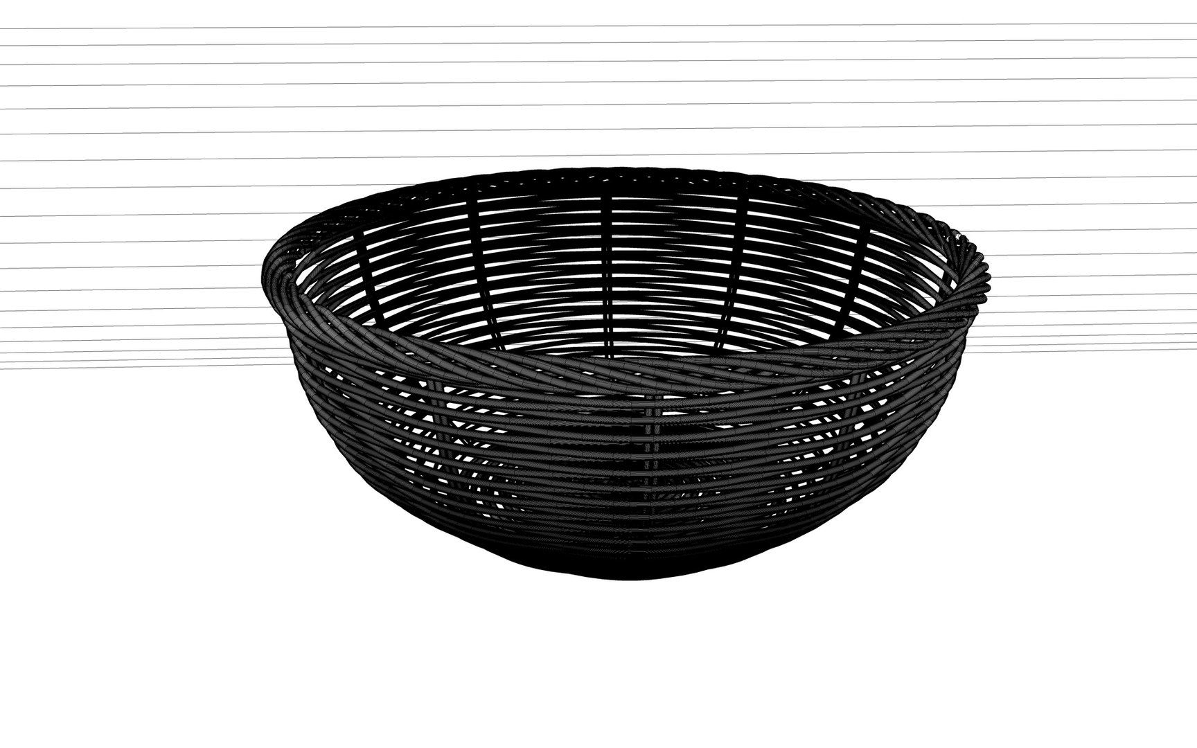 wicker basket 3d c4d