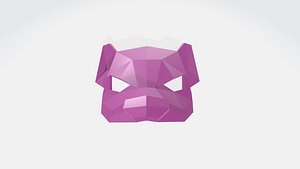 Low poly pig mask