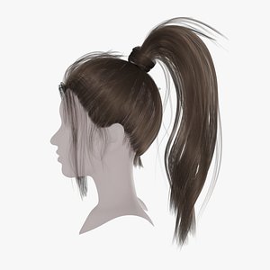 Realistic ponytail Female Hair Card And Groom Dual Format Pack