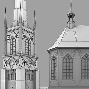 church riddarholmskyrkan architectural 3d model