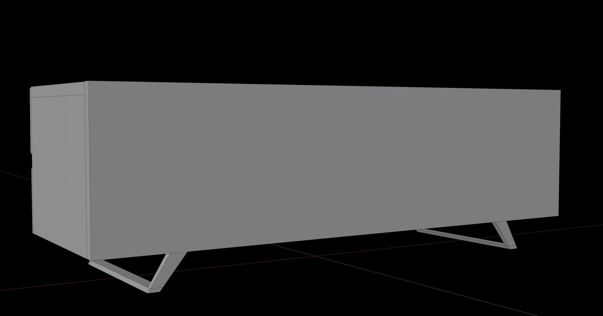 Modern TV Stand Low Sideboard With PBR Textures 3D Model - TurboSquid ...