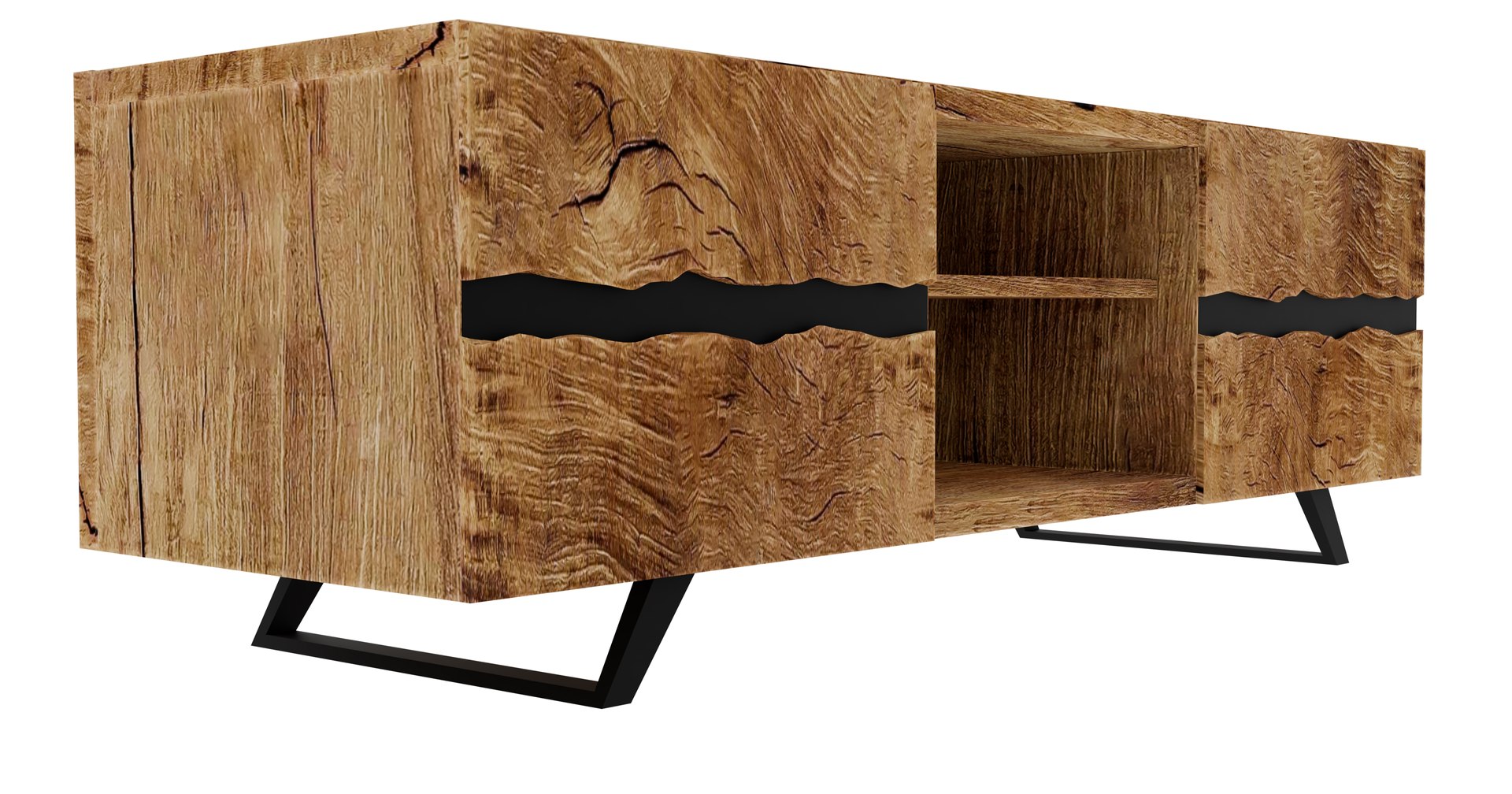 Modern TV Stand Low Sideboard With PBR Textures 3D Model - TurboSquid ...