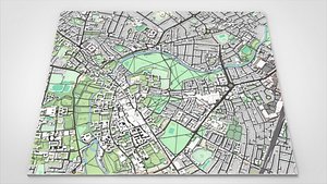 3D model Cityscape Cambridge United Kingdom