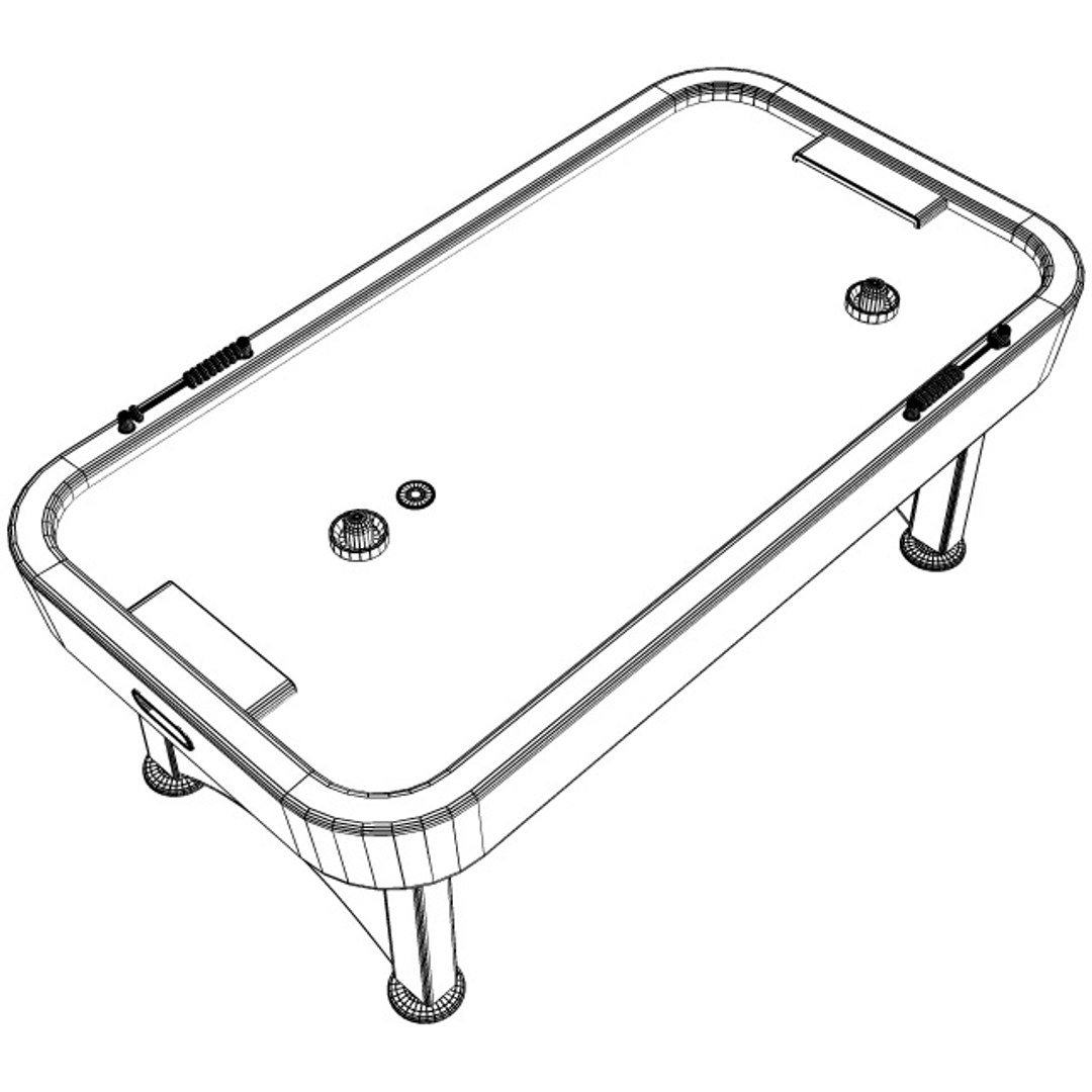 3D Air Hockey Table Model TurboSquid 1299339