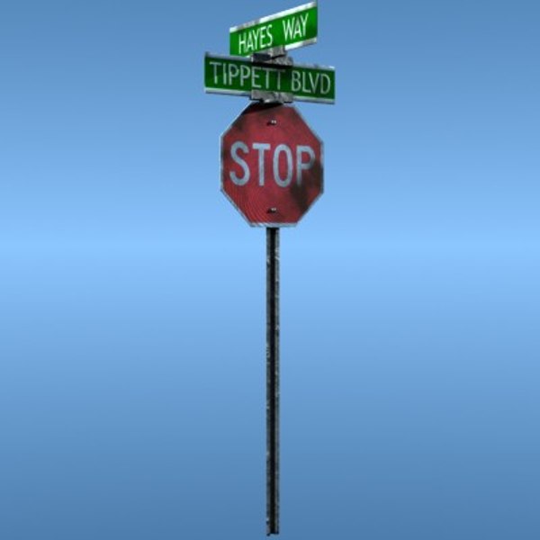 3dsmax Stop Sign