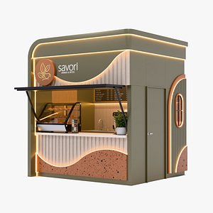 Kiosk Booth Design 2 3D model