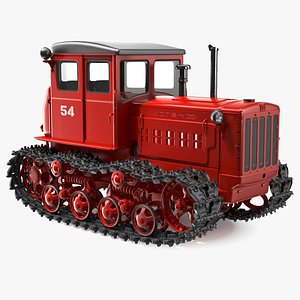 soviet crawler tractor dt54 3D model