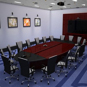 Corporate Conference Room 3D model