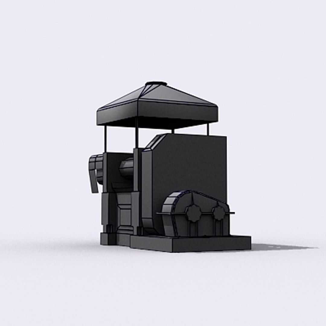 Low-poly Industrial Machine 3d Model
