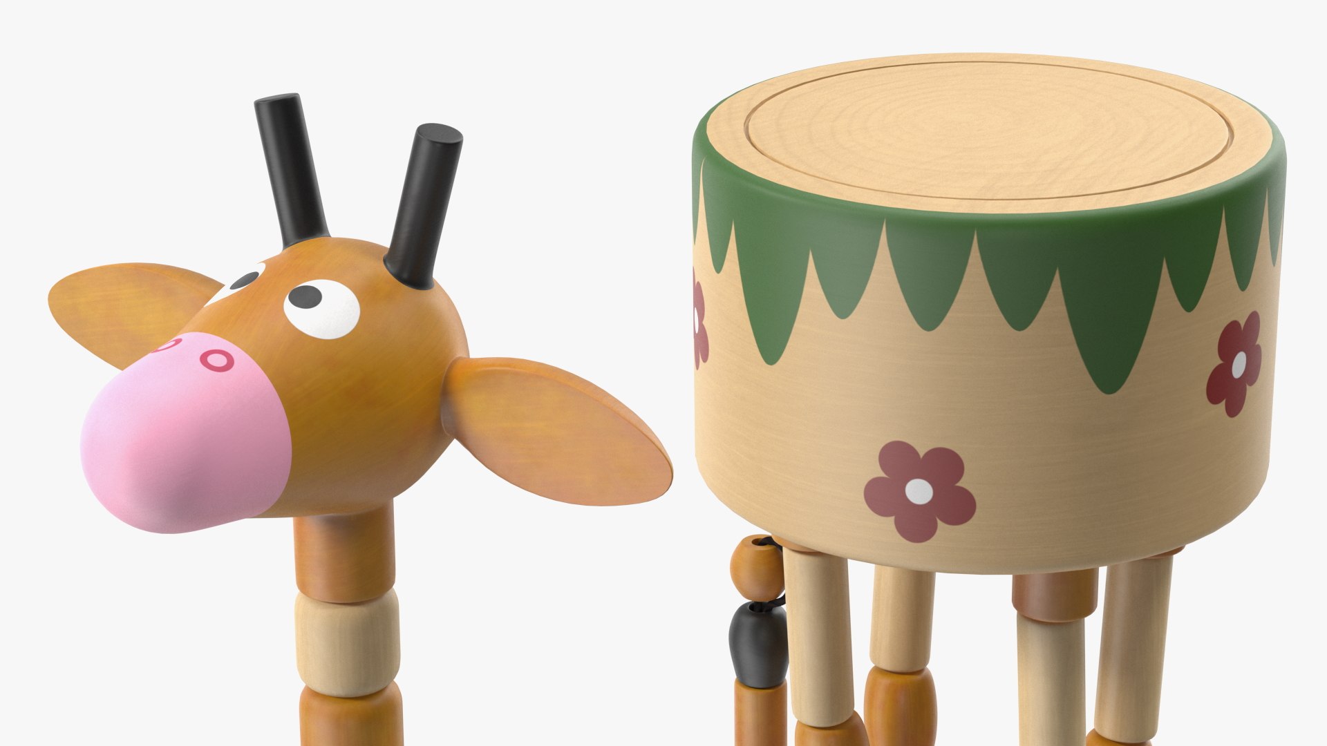 Giraffe Push Puppet Toy Rigged For Modo 3D Model - TurboSquid 2018630