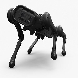 3D Robot Dog Rigged for Cinema 4D