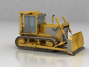 bulldozer construction sight 3D