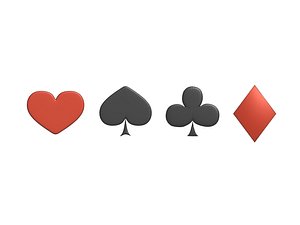 3d card symbols