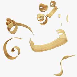 wood shavings 3d model