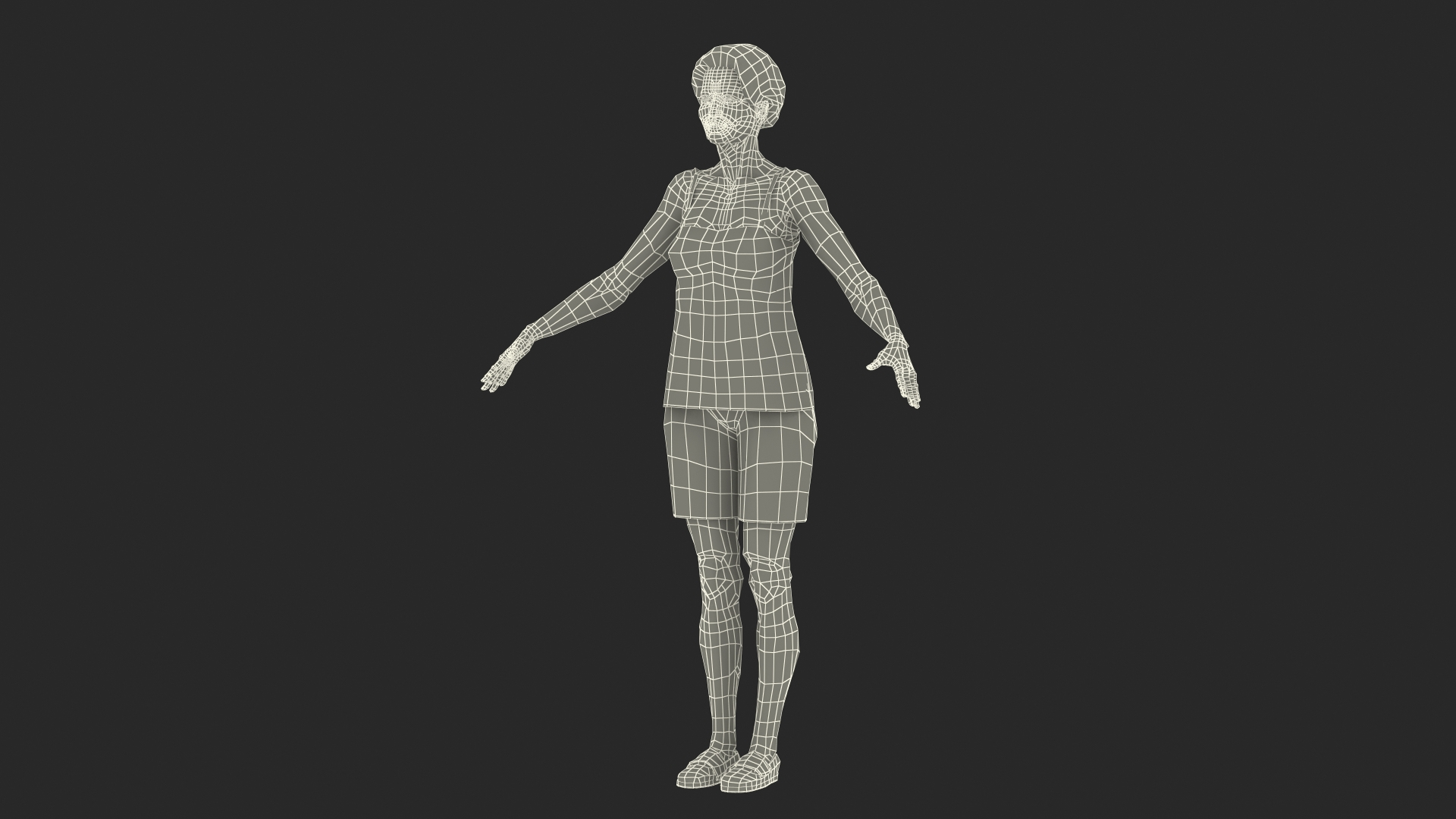 3D Chinese Elderly Woman in Pajamas A-Pose model - TurboSquid 2083806