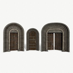 Medieval DoorSet 3D model