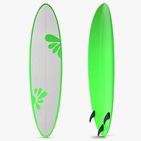 Surfboard Funboard 4 3D Model