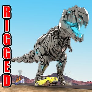 3D mechanical t-rex model