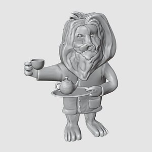 3D model lion english tea