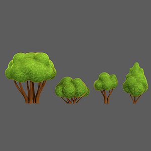 3D Trees Cartoon V66