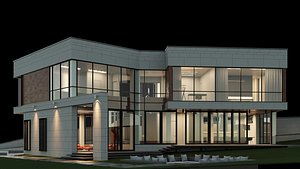 Modern house 2 with furniture