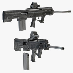 3D LA-K12 Puma Bullup Shotgun PBR Low Poly model