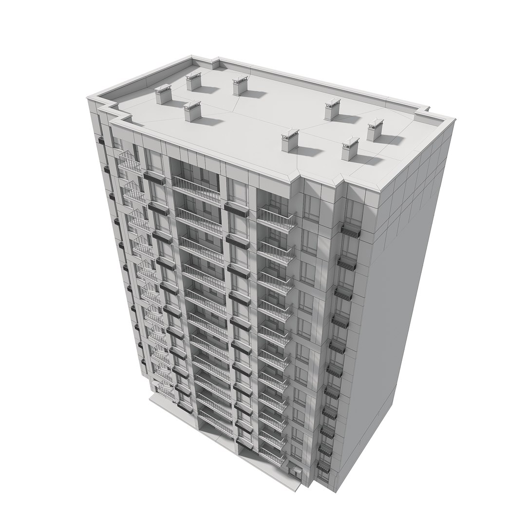3D Residential Building 003 - TurboSquid 2060197