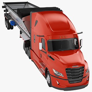 Freightliner Cascadia 2025 Live Bottom Trailer 02