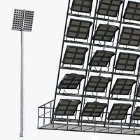 Tall Sports Lighting Column with Projector