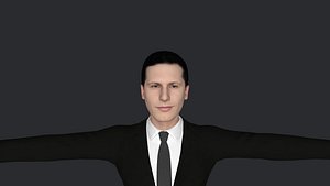 Andy Sandberg  Hyper Realistic Full Body Fully Rigged 3D Character 3D model
