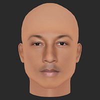 Low Poly Pharrell Williams Head