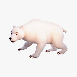 Polar bear and Grizzly bear rigged AR ready Low-poly