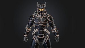 Sci-Fi Cyber Knight Suit 3D Model