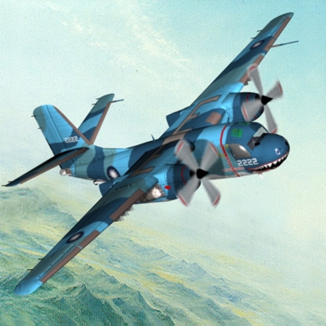 3d Model Of Tracker Aircraft