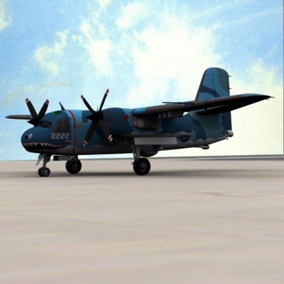 3d Model Of Tracker Aircraft