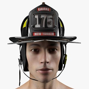 Cairns New Yorker Fire Helmet on Male Head