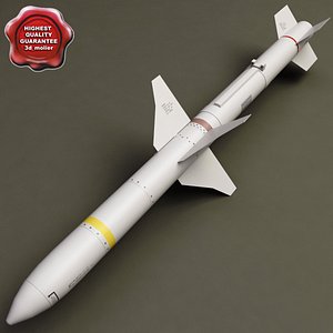 aircraft missile agm-88 harm 3d model